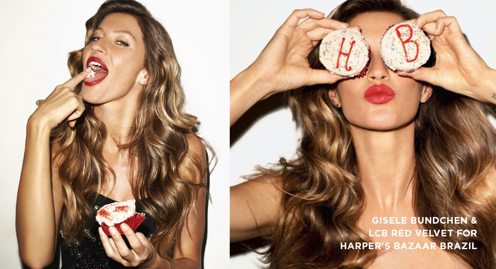 Gisele Bundchen & LCB Red Velvet for Harper's Bazaar Brazil